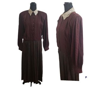 Vintage 1960-70s Donna Morgan for Non stop paisley maxi Dress 11/12 #